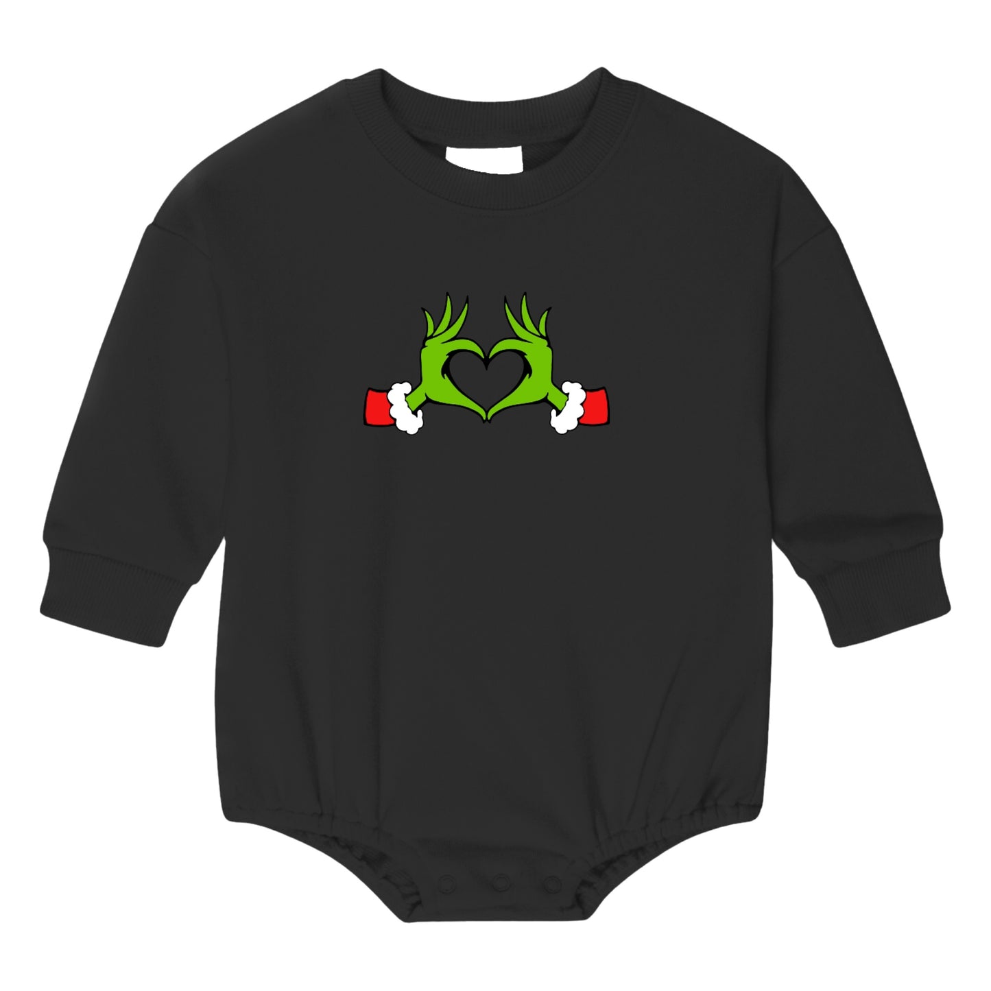 Grinch Heart Bubble Onesie