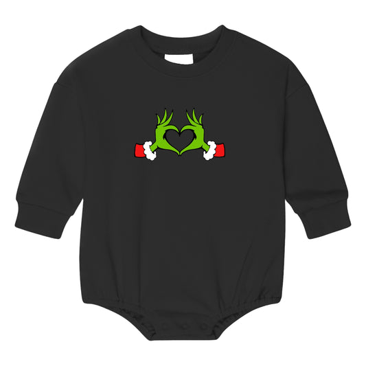 Grinch Heart Bubble Onesie