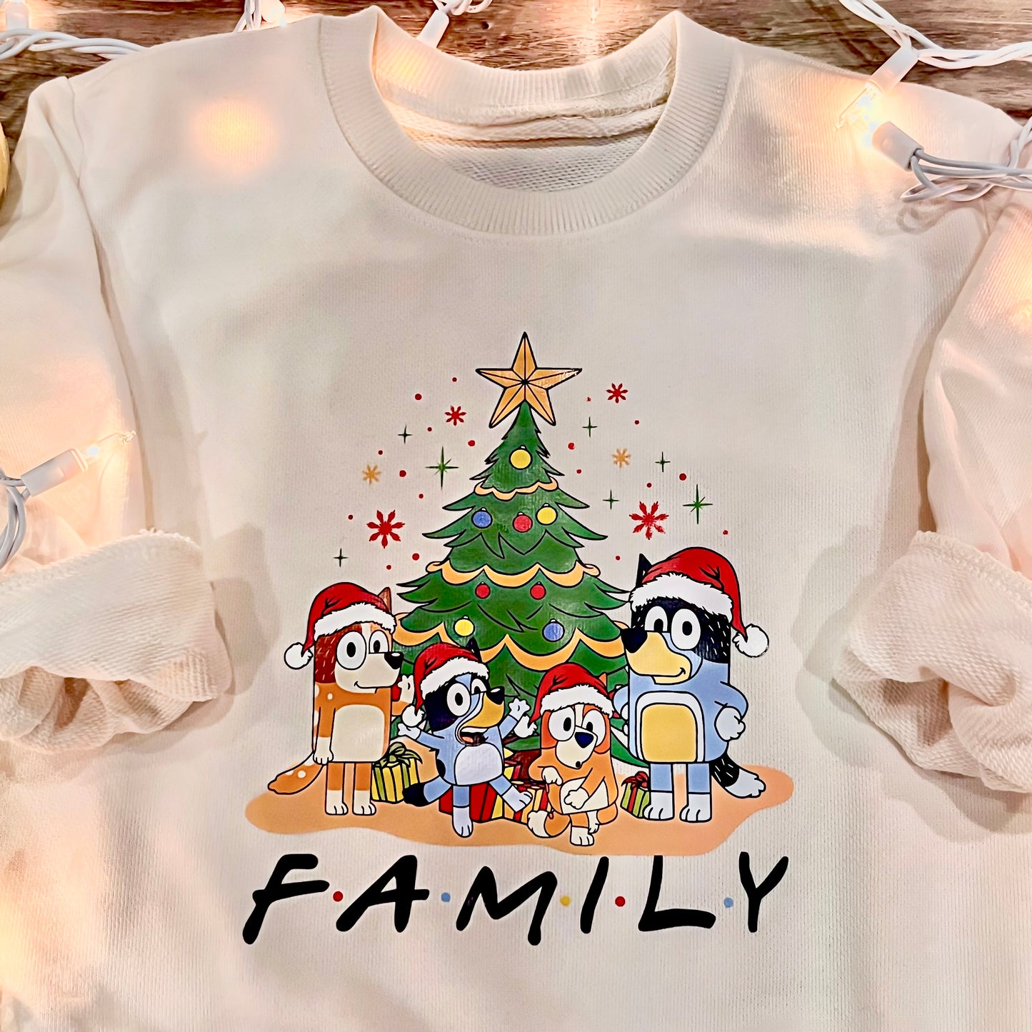 Christmas F•A•M•I•L•Y Bluey Sweatshirt